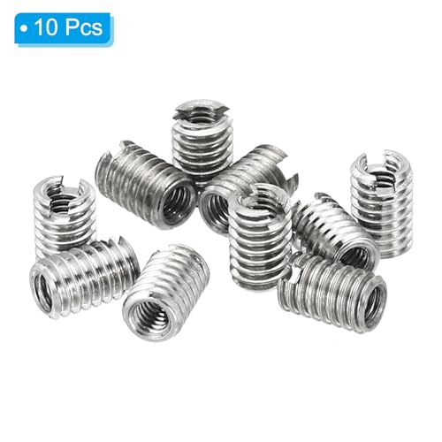 PATIKIL Thread Adapters Sleeve Reducing Nut, 10 Pcs M4x0.7 Male to M2.5x0.45 Female Repairing Insert Nut Screw Reducer Stainless Steel Fastener 6mm - size: M2.5xM4x6mm