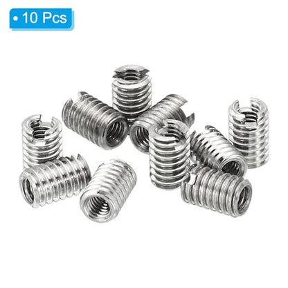 PATIKIL Thread Adapters Sleeve Reducing Nut, 10 Pcs M4x0.7 Male to M2.5x0.45 Female Repairing Insert Nut Screw Reducer Stainless Steel Fastener 6mm - size: M2.5xM4x6mm