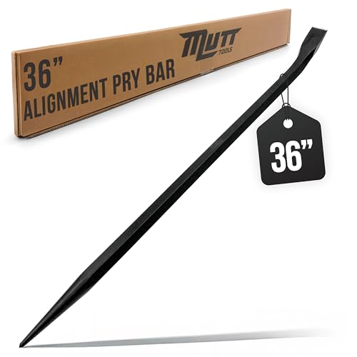 Mutt Tools 36 Inch Pry Bar Alignment Tool Ironworker Sleever Bar | 36 Inch, Forged Steel, Alignment Bar, Sleever Bar, Tapered Point - size: 36 Inch