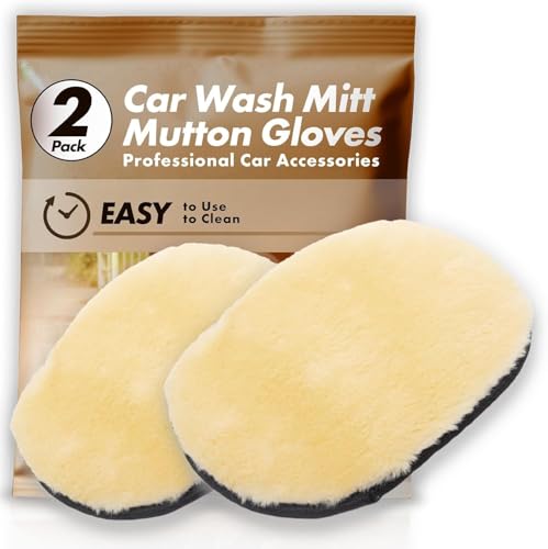 Yours Car Wash Mitt, Ultra-Soft Microfiber Wash Mitt for Car Wash Kit, Scratch-Free & Gentle for Car Detailing and Paint Protection (White)