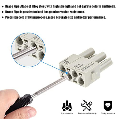 JRready ST5227 Extractor Tools KIT Solid Contact Extraction Tools Removal TE/AMP/HARTING D SUB series HAN series Heavy Duty Connector Terminals