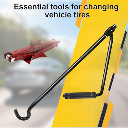 Scissor Jack Handle, 14.1 Inches Professional Jack Handle Replacement Tool, Durable Auto Wheel Jack for Cars, SUV, Truck and Trailers