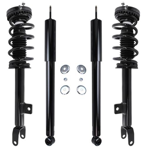 Detroit Axle - RWD Struts Shocks for 2012-2023 Dodge Challenger 2012-2017 2019-2023 Charger, Front Complete Struts with Coil Spring Rear Shock Absorbers Replacement - size: 4AQ47473-V1/ strut shock kit