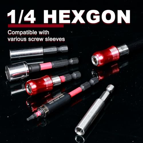 Geinxurn 12Inches Flexible Drill Bit Extension Screwdriver Bit Holders, 1PACK Flex Shaft Extension Socket Bit Holder Hex Shank Quick-Change Drill Bit Guide - style: GBH0300FS