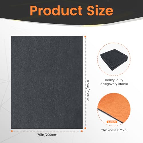 Heavy Duty Oil Spill Mat, 6' 8" x 8' 6", Premium Absorbent Oil Pad, Garage Floor Mat for Under Car, Protects Garage Floor from Spills, Drips, Splashes and Stains,Washable, Reusable - size: 6' 8" x 8' 6"