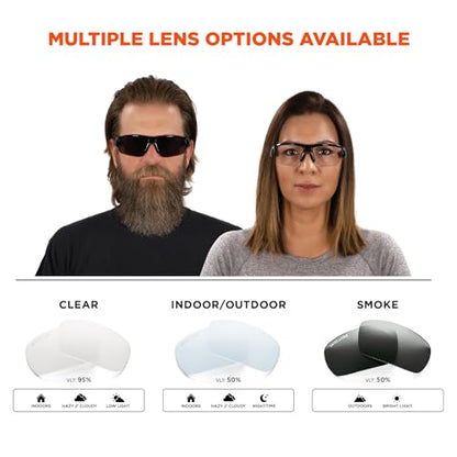 Ergodyne Unisex Skullerz Dagr Anti-fog Safety Glasses - color: Clear Lens, size: Kryptek Highlander Frame