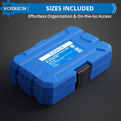 1/2" Drive Triple Square Spline Impact Bit Sockets Long and Short Combinations Set, 6 Pcs XZN Socket 42 Cr-Mo M14 M16 M18 With Storage Case - size: Triple Square 6Pcs