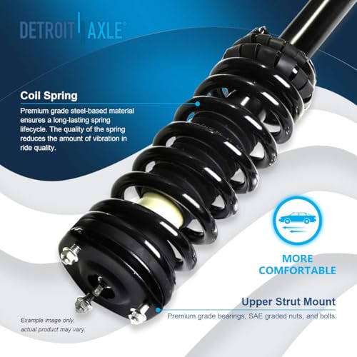 Detroit Axle - Front 4pc Steering Knuckles Kit for 2010-2012 Ford Fusion Lincoln MKZ, 2010-2011 Mercury Milan, 2 Steering Knuckles & Wheel Bearing Hubs 2 Struts w/Coil Spring Replacement Suspension - size: 4QU47659/ Big strut kit