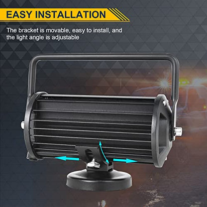 SKYWORLD 2Pcs Portable Magnetic Base Led Work Light Bar, 7 inch 36W Spot Beam, 12V 24V Off Road Driving Lights Fog Lamp for Car Truck 4x4 SUV ATV Tractors Excavator, 6000K White, Led Search Lights - size: 2Pcs 7 Inch 36W Spot