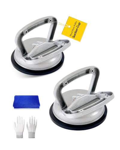 2 Pack Large Metal Dent Puller, Car Dent Puller Tool with Suction Cup, Dent Remover Tool for Car, Car Dent Repair Kit for Auto Body Hail Damage, Suction Cup Dent Puller for Glass and Tiles - color: E/2PCS Metal Suction Cup