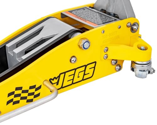 JEGS Professional Low-Profile 3-Ton Aluminum Floor Jack | 3" Inch Minimum Saddle Height | Lightweight Construction | 360 Degree Rotating Saddle