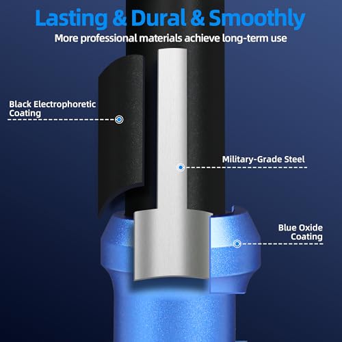 1/4 Inch Drive Click Torque Wrench 10-50 IN-LB,Dual-Direction Click Professional Torque Wrench 10-50IN.LB/1.1-5.7N.M, Dual Range Scales Graduated in FT.LB and N.M, Blue - size: 1/4" 10-50 IN-LB