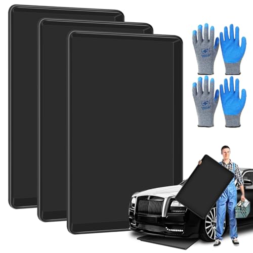 3 Pcs Extra Oil Drip Pan for Under Car - 35.4 x 24 x1.6 Inches, Large Drip Tray for Plastic Garden Tray Multifunctional Oil Catch Pan for Car Oil Changes Garden, Greenhouse, Muddy Boots & Pet Care - size: 3