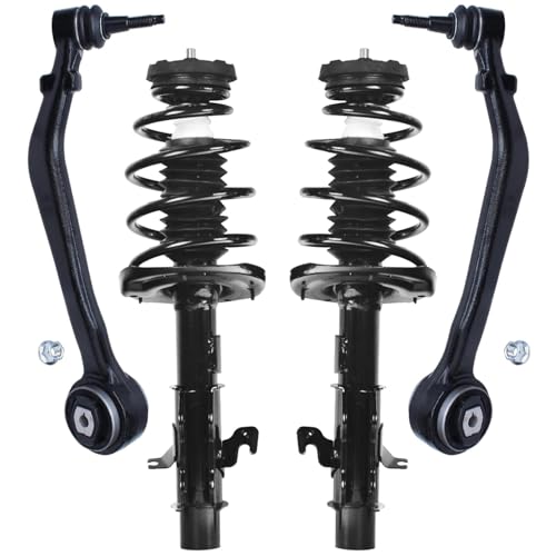Detroit Axle - 6.2L Front Struts Control Arms for 2010 2011 2012 Chevrolet Camaro, Struts and Coil Spring Assembly Lower Forward Control Arms Ball Joint Replacement Suspension Kit - size: 4CQ50678/Big Kit