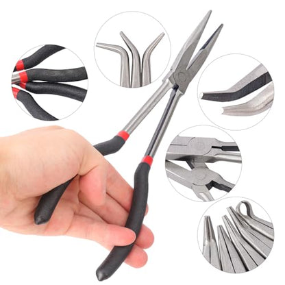 5 Pieces 11 Inch Extra Long Needle Nose Pliers Set