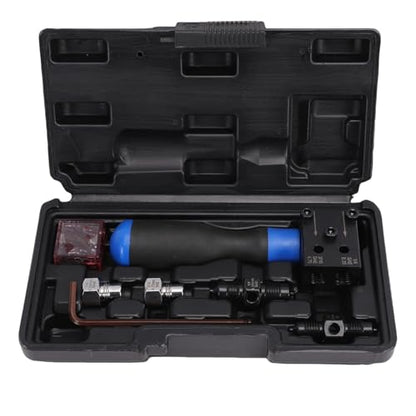 Keenso Brake Line Flaring Tool Kit, 3/16in and 1/4in Double Flaring Tool with Storage Box for Single Double Bubble Flares, Motorcycle Automotive Truck