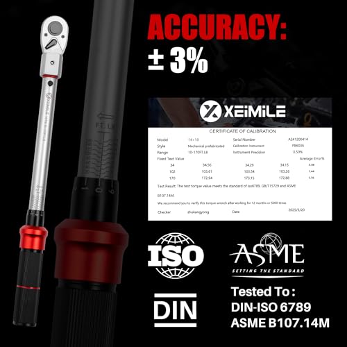 Adjustable Open End Torque Wrench 1/2" Drive-10-170 Ft-Lb for HVAC | 40MM 1/2 Inch Pound Torque Wrench(13.6-230.5Nm), Interchangeable Jaw&Ratchet Head for Car, Moto, Narrow Pipeline - size: 1/2" 10-170FT.LB, style: Click