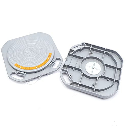 2 Pcs Professional Wheel Alignment Turn Plates, Car Alignment Tool Kit, Precision Auto Alignment Turn Plate w/ 1° Increment Scales for Shops & Home Garages(Chocks Included)