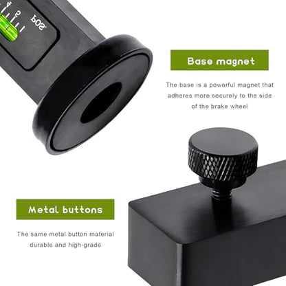 Adjustable Magnetic Gauge Tool, Automotive Camber Castor Strut Wheel Alignment Tools, Universal Camber Gauge, Vehicle Tire Repair Accessories for Most Cars Trucks RVs (Black) - color: Black