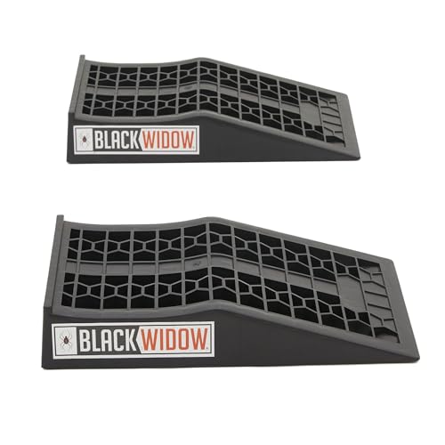 Car Ramps for Oil Change, 5,000 lb GAWR, 3" Lift, Low Profile, Black Widow