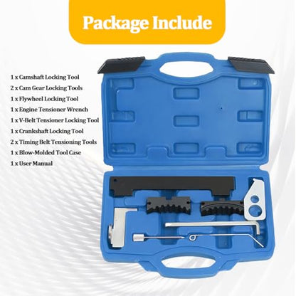 Car Timing Tool Kit, Vehicle Engine Camshaft Holding Belt Timing Locking Kit, Auto Camshaft Tensioning Alignment Tool Set, Compatible with 16V 1.4 1.6 1.8 en6340 km6340 (Blue) - color: Blue