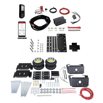 TrendsAuto Firestone Airide Ride-Rite Rear Air Springs Kit & Air Command Standard Compressor with Remote and Dual Wireless App fits 2010-2026 Ram 4500 5500 Cab-Chassis | Includes TrendsAuto Decal - size: Dual Path