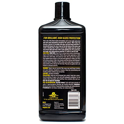 Meguiar's M6332 Flagship Premium Marine Wax, Easy to Use Boat Polish and Wax, Remove Scratches, Swirls, and Oxidation While Leaving Lasting Protection, 32 Oz Bottle - size: 32 Fl Oz (Pack of 1)