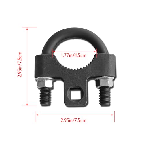 Inner Tie Rod Removal Tool,with Non-Slip Teeth for Inner Tie Rod Removal and Installation Inner Tie Rod Tool Inner Tie Rod U-Wrench,3/8" Carbon Steel Inner Low Profile Tool for Car Chassis Rocker