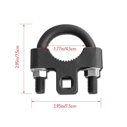 Inner Tie Rod Removal Tool,with Non-Slip Teeth for Inner Tie Rod Removal and Installation Inner Tie Rod Tool Inner Tie Rod U-Wrench,3/8" Carbon Steel Inner Low Profile Tool for Car Chassis Rocker
