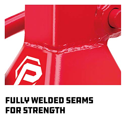 Powerbuilt 4 Ton Ratchet Jack Stands, Wide Stance Stability, Vehicle Car Lifting Range 13-Inches to 20-1/4-Inches (33cm-51cm), 1 Pair (2 Pack) - 647529 - size: 4 Ton