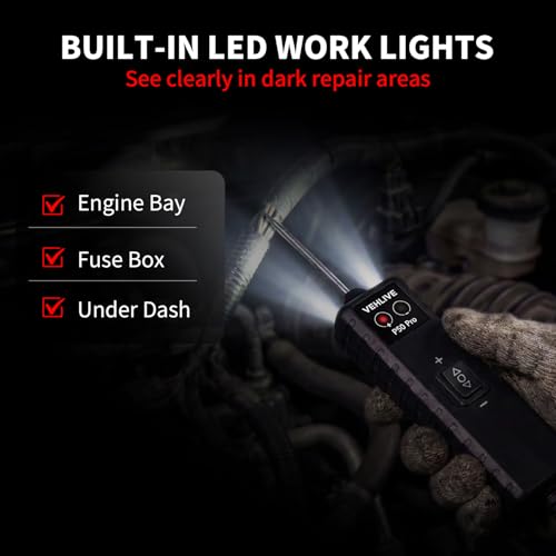P50 Pro Power Circuit Probe Tester, 6-24V DC Automotive Circuit Tester with Component Activation, Dual LEDs, Manual Reset Protection, Polarity & Continuity Test, Short Finder Test Light