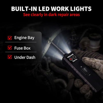 P50 Pro Power Circuit Probe Tester, 6-24V DC Automotive Circuit Tester with Component Activation, Dual LEDs, Manual Reset Protection, Polarity & Continuity Test, Short Finder Test Light