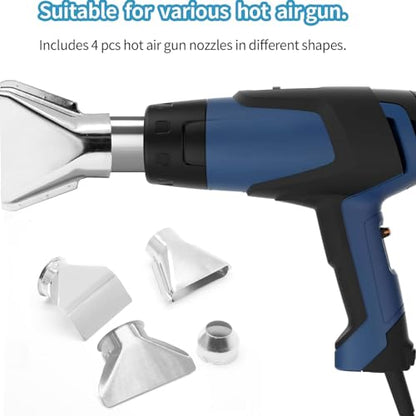 4 Pcs Heat Gun Nozzles Kit, Stainless Steel Reflector Nozzle Hot Air Gun Accessory for Hot Air Gun Soldering Station Nozzle Tool - size: Style 2 (4 pcs)