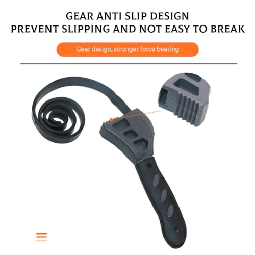 Strap Wrench, Oil Filter Wrench 50cm Length,Use as Jar Opener, Rubber Strap Wrenches Used by Mechanics, Plumbers