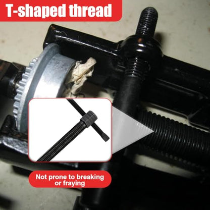 Two Jaw Bearing Gear Puller, 2'' Carbon Steel Adjustable Gear Remover Tool, Universal Hand Pump Pulley Puller Tool for Automotive Flywheel/Motorcycle Wheel/Machine Bearing (Black)