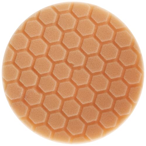 Chemical Guys, Hex-Logic Medium-Heavy Cutting Pad, Orange, 6.5 in for 6 in | Medium to heavy cutting foam pad cuts swirls and defects, fits 6 in backing plates for dual-action polishers - size: 6.5 Inch Pad (1 Pack), style: Medium Cutting