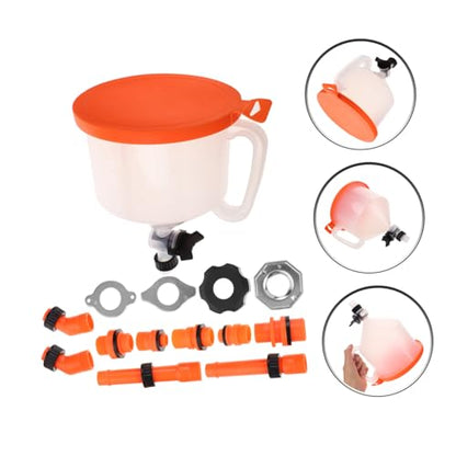 Hemobllo 15PC Spill Proof Radiator Funnel Kit for Coolant Flush Cooling System Funnel Accessory Auto Radiator Filling Tool Bendable Spout