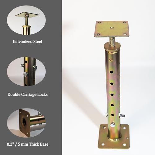 House Floor Jacks Post Pole for Leveling, 18-35 Inches Adjustable Post Basement Support Pole Jacks, Heavy Duty Telescoping Jacks for Leveling, Floor Joist Jack for House Lifting Temporary Support