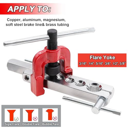 Tnisesm 3/16Inch Brake Line kit Include Copper-Plated Brake Lines with Fitting (16Pcs Fittings,2Pcs Unions+4Pcs Nut) Brake line Bender Single Flare Tool,Cutter 3/16Inch Brake line kit - style: 3/16 Gold Brake Line Kit with Tube Bender