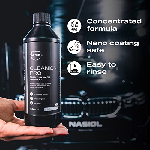 Nasiol Car Washing Set-Car Wash Shampoo, Car Drying Towel, Car Wash Mitt-Up to 25 Washes