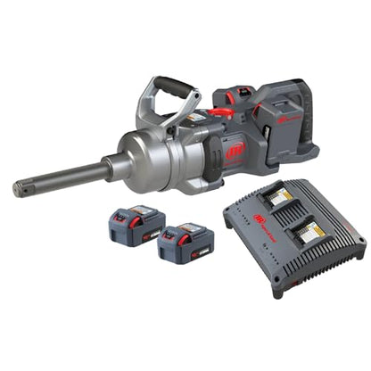 Ingersoll Rand W9691-K4E Cordless 1" High-Torque Impact Wrench Kit with 2" Extended Anvil, Includes 4 BL2022 5.0Ah Batteries and Dual-Bay Charger - size: Extended Anvil, style: 4 Battery Kit
