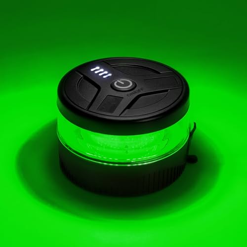 Magnetic Wireless Beacon Light, USB-C Rechargeable LED Strobe Lights for Truck, Mini Portable Flashing Emergency Safety Warning Light for Volunteer Firefighter POV EMS Responder IP67 Waterproof, Green - color: Green