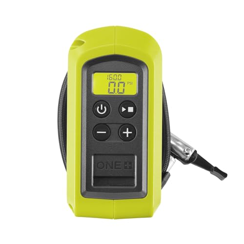 Ryobi - 18 V One+ 11 Bar Wireless Compressor - Tyre and Ball Inflation - Comes with 3 Tips (without Battery) - RPI18
