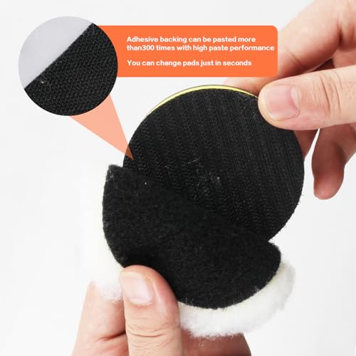 11Pcs Car Buffing Pads for Drill Polishing Kit, 3Inch Foam Polishing Pads | Car Buffers and Polishers Kit, Wool Pads Wax Buffer Drill Attachment with M10 Adapter,drill polishing kit,drill buffer