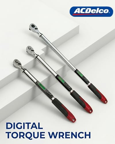 ACDelco Tools ARM315-3A 3/8 Inch Heavy Duty Angle Digital Torque Wrench with LED Flash Notification - ISO 6001 Standards with Certificate of Calibration