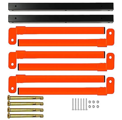Thanaddo 3-Level Lumber Storage Heavy Duty Metal Wall Mount, Wood Tool Box Organizer Rack, Workshop Indoor & Outdoor (4 Pack) - style: 4 Pack