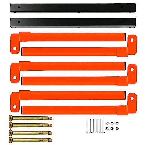 Thanaddo 3-Level Metal Storage Rack, Heavy Duty Wall Mount, 330 lb Capacity, for Lumber, Wood, Pipes, Garage, Workspace (2 Pack) - style: 2 Pack