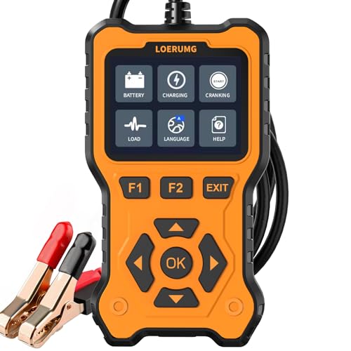 Car Battery Tester 12V 24V Load Tester,100-2000CCA Automotive Alternator Tester Battery Analyzer Digital Charg System Scan Tool Crank System Tester for Truck Marine Motorcycle SUV Boat.