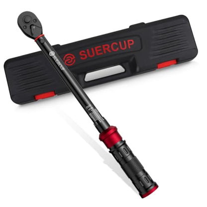 SUERCUP Next-Gen 100-Tooth, 1/2" Drive Click Torque Wrench, 10-170 Ft.Lb | 13.6-230.5 N.m, ±3% Accuracy, 3.6° Arc Swing Tool for Truck/SUV Suspension, Heavy Duty Control Arms, Lug Nuts & Auto Repair - size: (100Tooth) 1/2" 10-170 Ft.Lb/13.6-230.5 N.m
