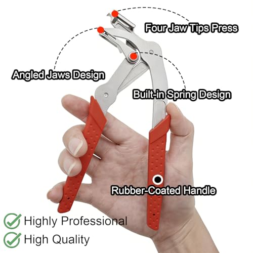 Car Clip Pliers, Clip Removal Pliers, Auto Trim Removal Tool for Automotive Fasteners, Push Pin & Door Panel Clips, Damage-Free Interior & Exterior Disassembly Tool with Glove